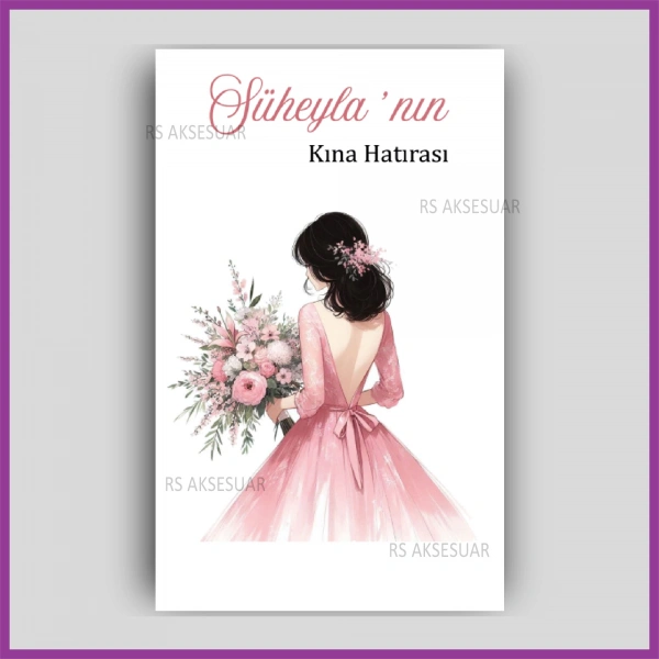 Hediyelik Halay Mendil Kartı - Kına Hatırası