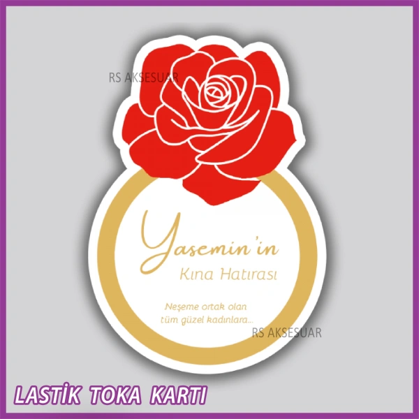 Lastik Toka Kartı -Nikah, Nişan, Kına Hatırası