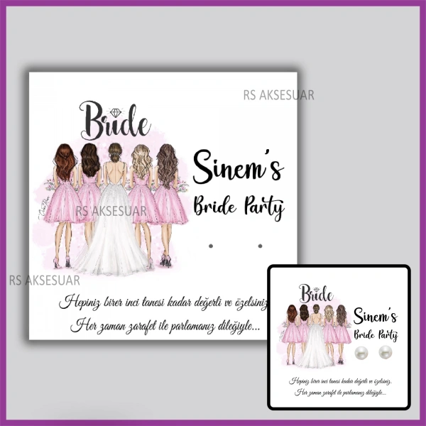 Hediyelik Küpe Kartı -Bekarlığa Veda