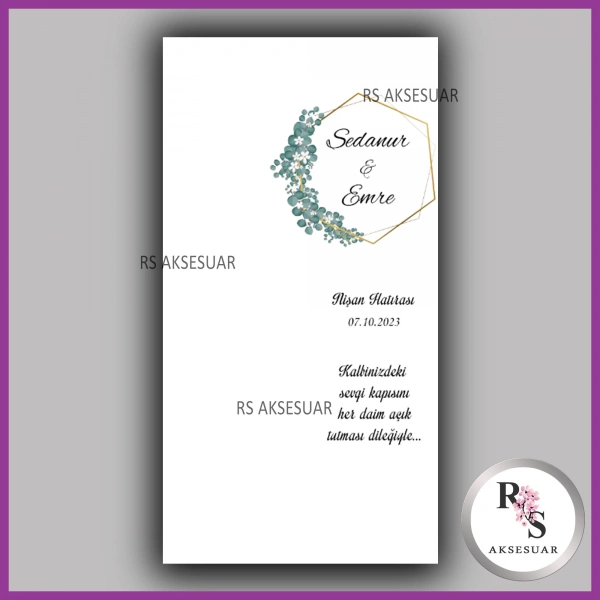 Hediyelik Makrome Anahtarlık İsim Kartı -rs390