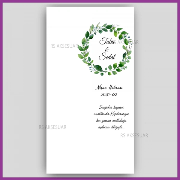 Hediyelik Makrome Anahtarlık İsim Kartı -rs394