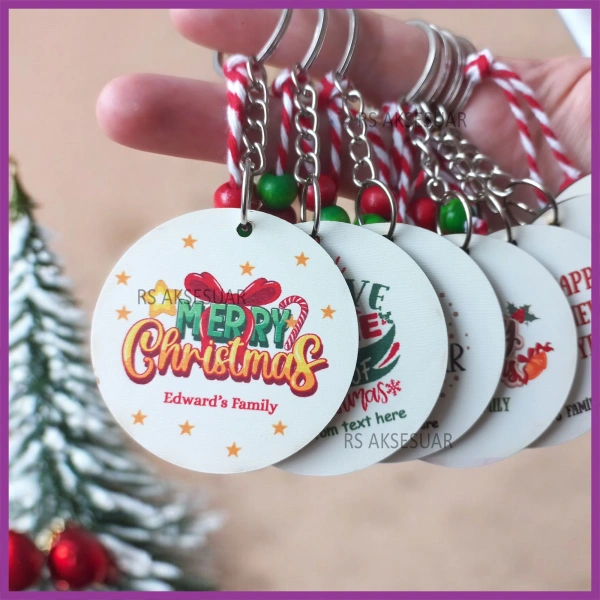 Hediyelik Yeni Yıl - Yılbaşı Anahtarlığı - Merry Christmas, Happy New Year