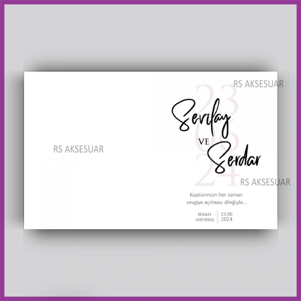Hediyelik Kartı - Düğün, Nişan, Söz Anahtarlık Kartı - rs5416