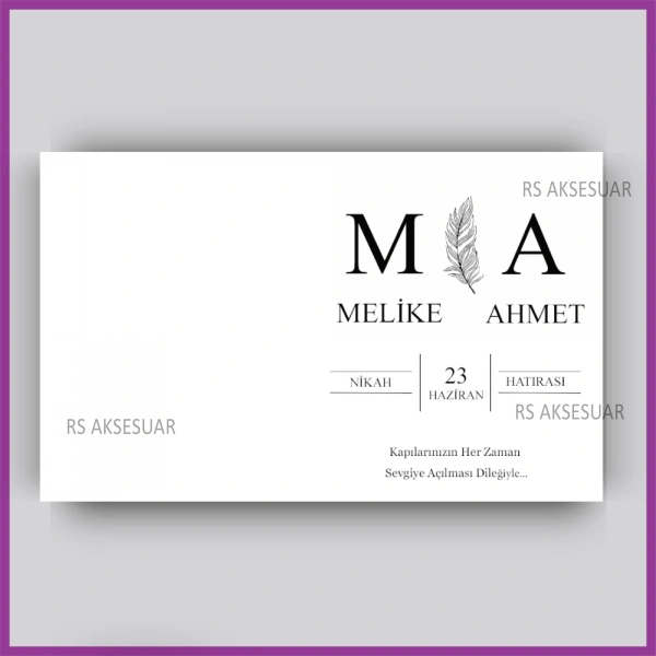 Hediyelik Kartı - Düğün, Nişan, Söz Anahtarlık Kartı - rs5412