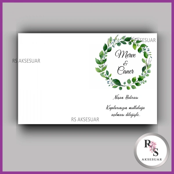 Hediyelik Kartı - Düğün, Nişan, Söz Kart Baskı - rs393