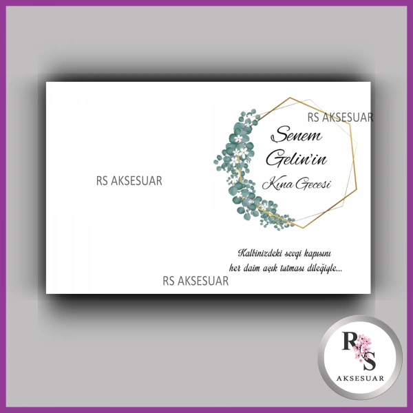 Hediyelik Kartı - Düğün, Nişan, Söz Anahtarlık Kartı - rs389