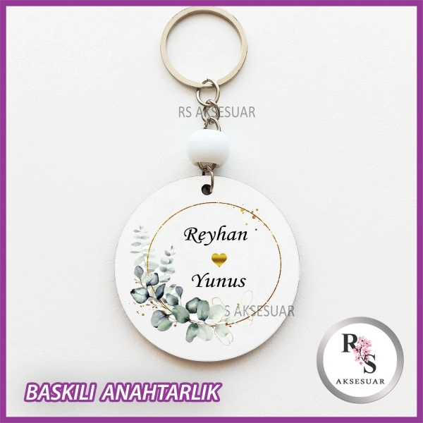 Baskılı Nikah - Kına Hediyelik Anahtarlık -uv103