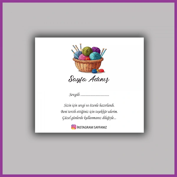 Kişiye Özel Logolu Paketleme Teşekkür Kartı - BS014