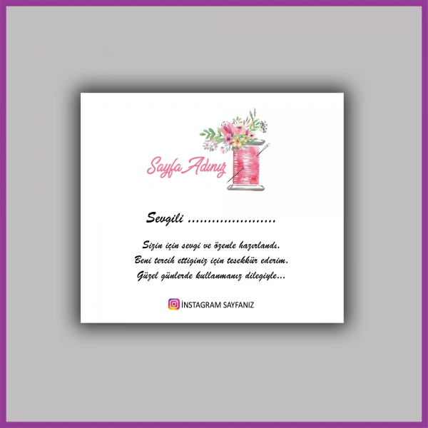 Kişiye Özel Logolu Paketleme Teşekkür Kartı - BS114