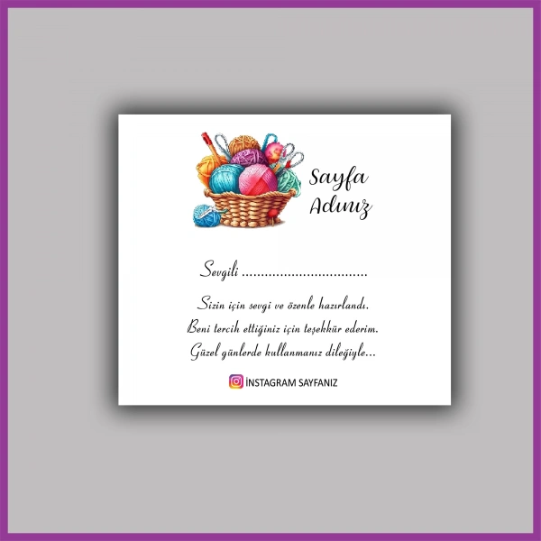 Kişiye Özel Logolu Paketleme Teşekkür Kartı - BS134