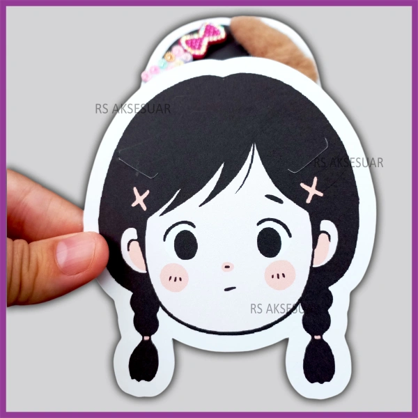 Sevimli Kız Çıtçıt ve Klips Toka - Takı Kartı