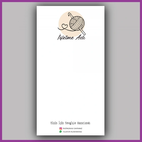 Kişiye Özel Logolu Toka - Takı Kartı - BS021