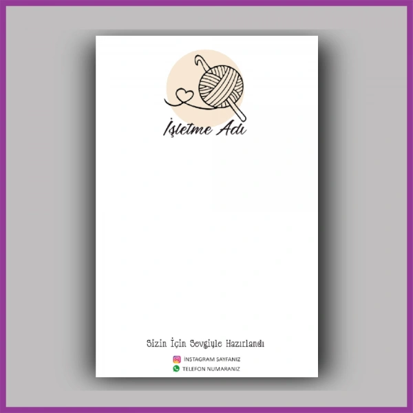 Kişiye Özel Logolu Toka - Takı Kartı - BS022