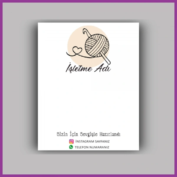 Kişiye Özel Logolu Toka - Takı Kartı - BS023