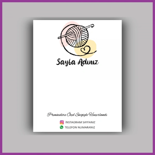 Kişiye Özel Logolu Toka - Takı Kartı - BS043