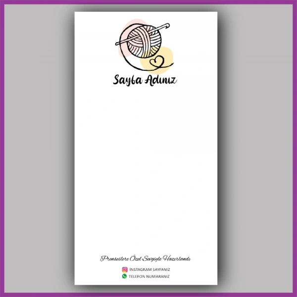 Kişiye Özel Logolu Toka - Takı Kartı - BS041
