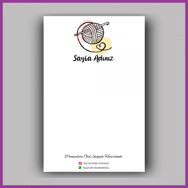 Kişiye Özel Logolu Toka - Takı Kartı - BS042