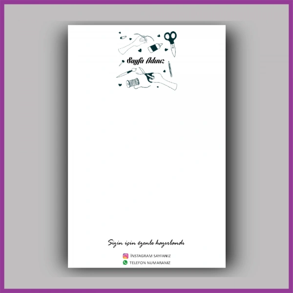 Kişiye Özel Logolu Toka - Takı Kartı - BS072