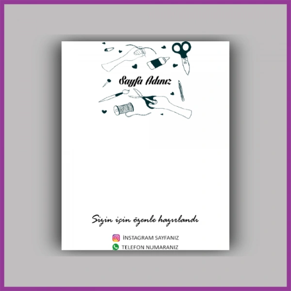 Kişiye Özel Logolu Toka - Takı Kartı - BS073