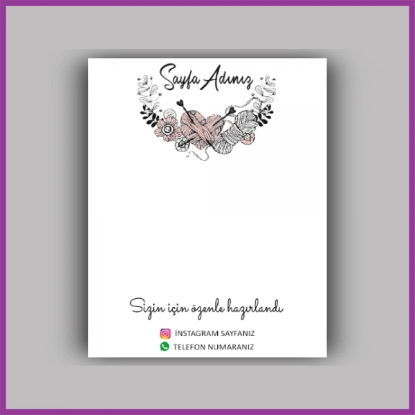 Kişiye Özel Logolu Toka - Takı Kartı - BS093