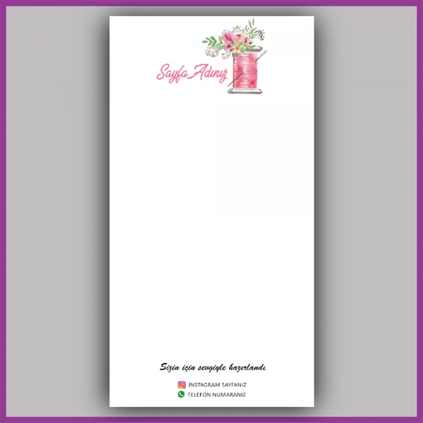 Kişiye Özel Logolu Toka - Takı Kartı - BS111