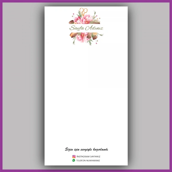 Kişiye Özel Logolu Toka - Takı Kartı - BS121