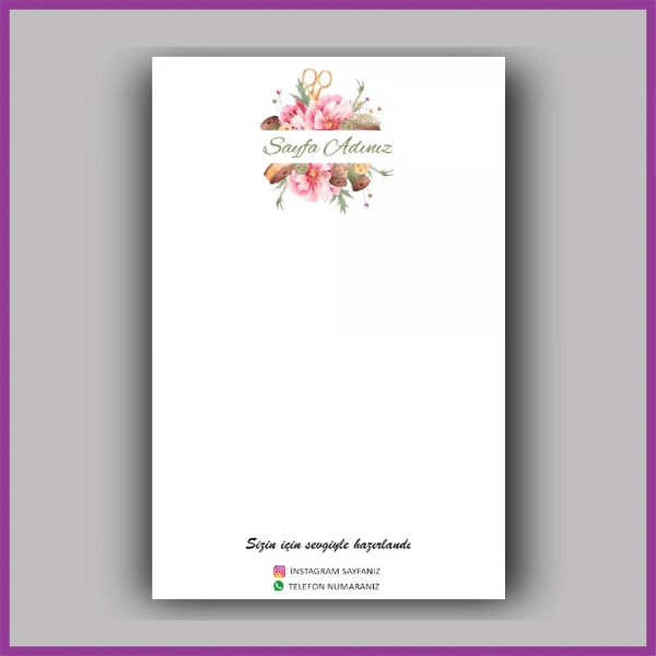 Kişiye Özel Logolu Toka - Takı Kartı - BS122