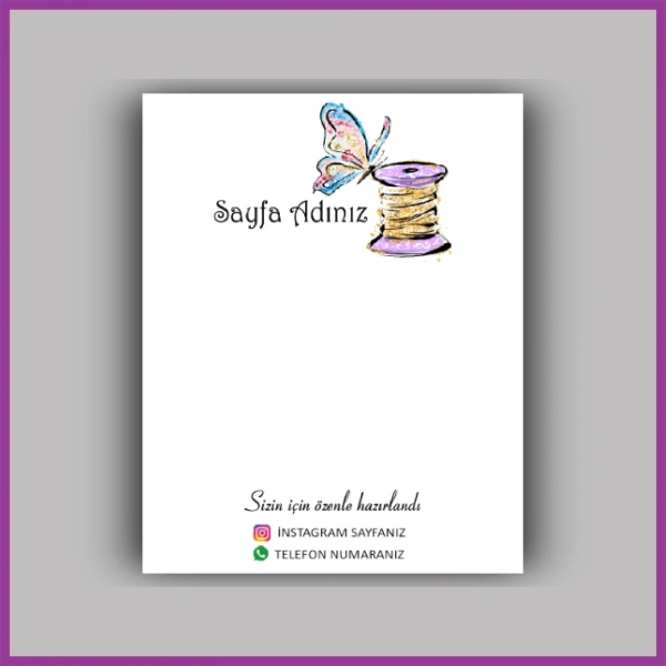 Kişiye Özel Logolu Toka - Takı Kartı - BS143