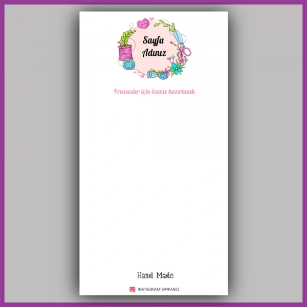 Kişiye Özel Logolu Toka - Takı Kartı - BS161