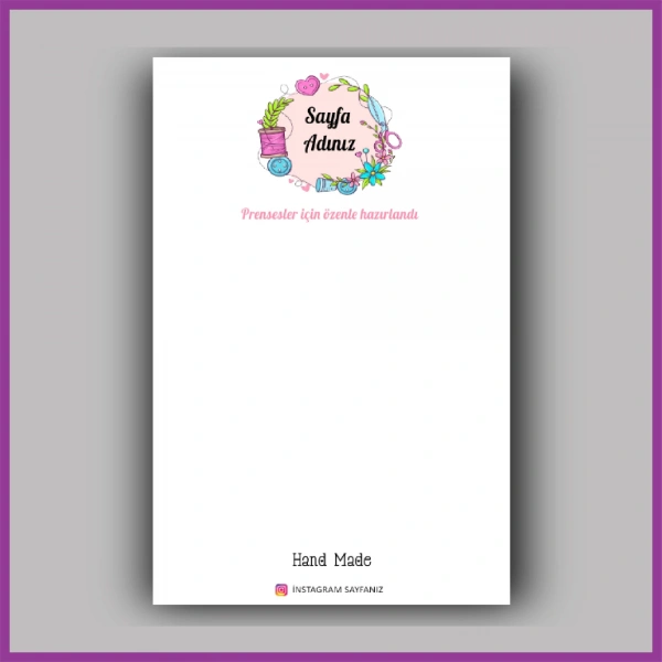 Kişiye Özel Logolu Toka - Takı Kartı - BS162