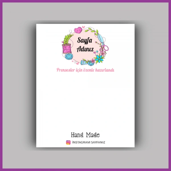 Kişiye Özel Logolu Toka - Takı Kartı - BS163