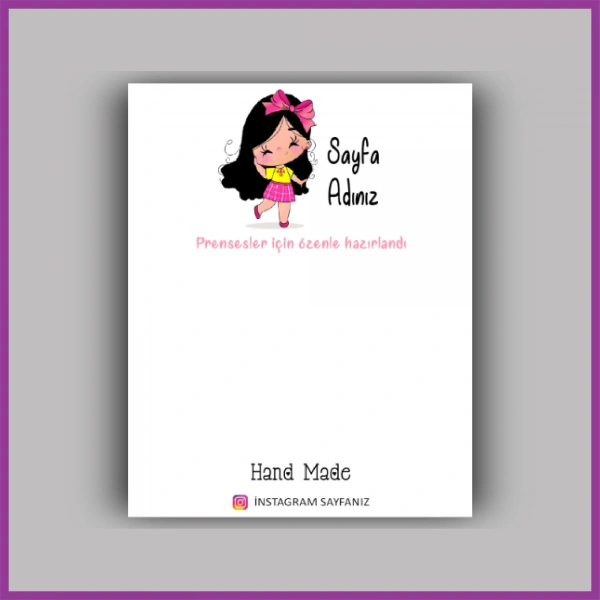 Kişiye Özel Logolu Toka - Takı Kartı - BS173