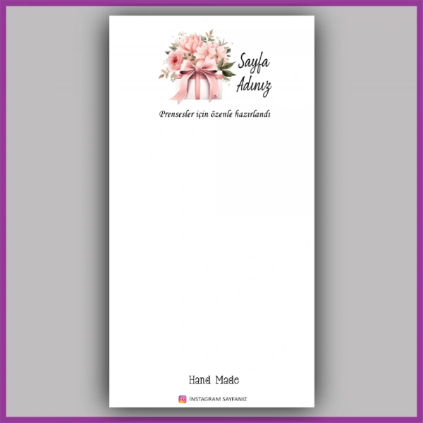 Kişiye Özel Logolu Toka - Takı Kartı - BS181