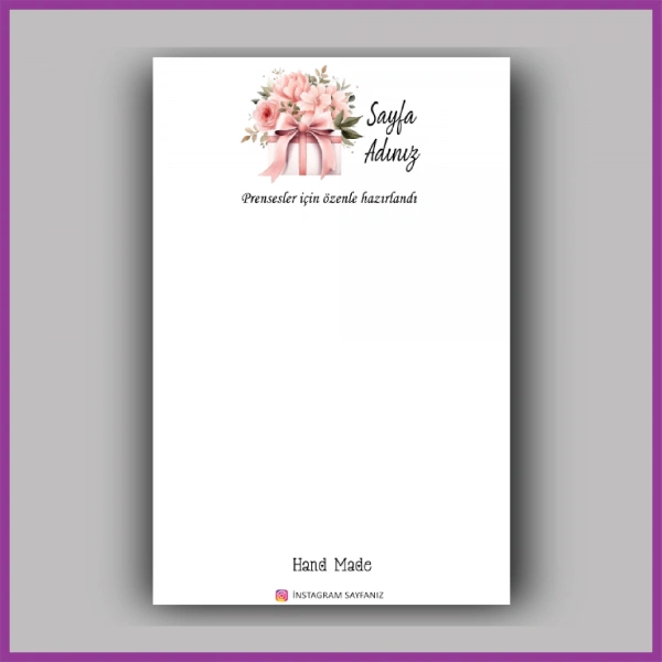 Kişiye Özel Logolu Toka - Takı Kartı - BS182