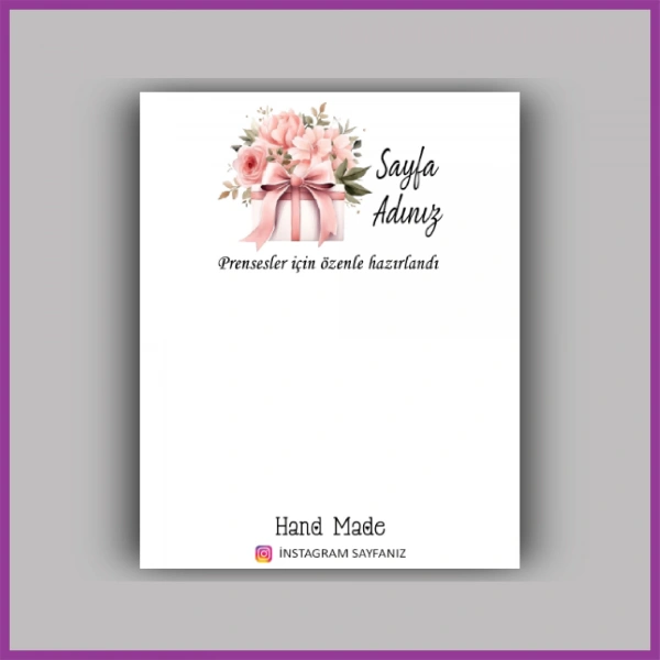 Kişiye Özel Logolu Toka - Takı Kartı - BS183