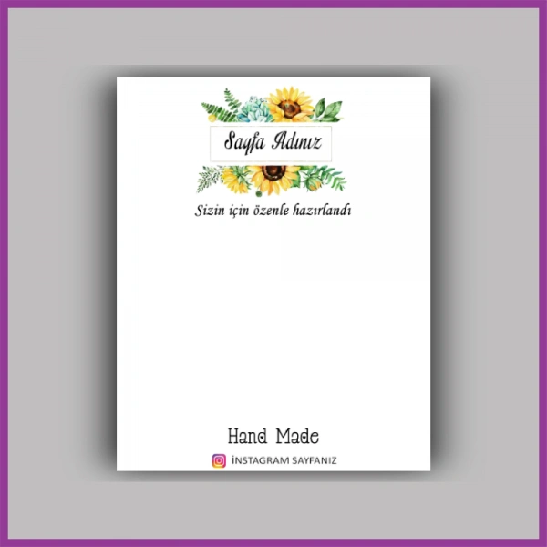 Kişiye Özel Logolu Toka - Takı Kartı - BS193