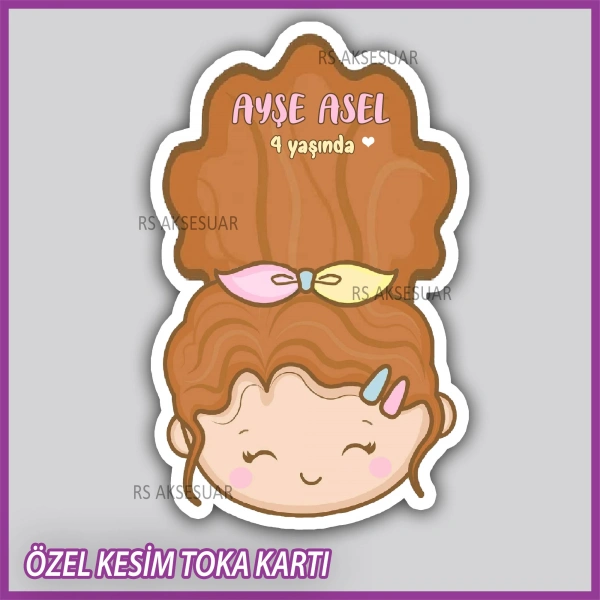 Lastik Toka Kartı -Bebek, Doğum Günü Hatırası