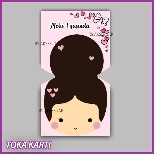 Lastik Toka Kartı -Bebek, Doğum Günü Hatırası - TK46
