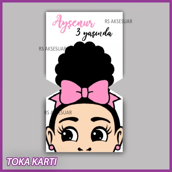 Lastik Toka Kartı -Bebek, Doğum Günü Hatırası - TK47