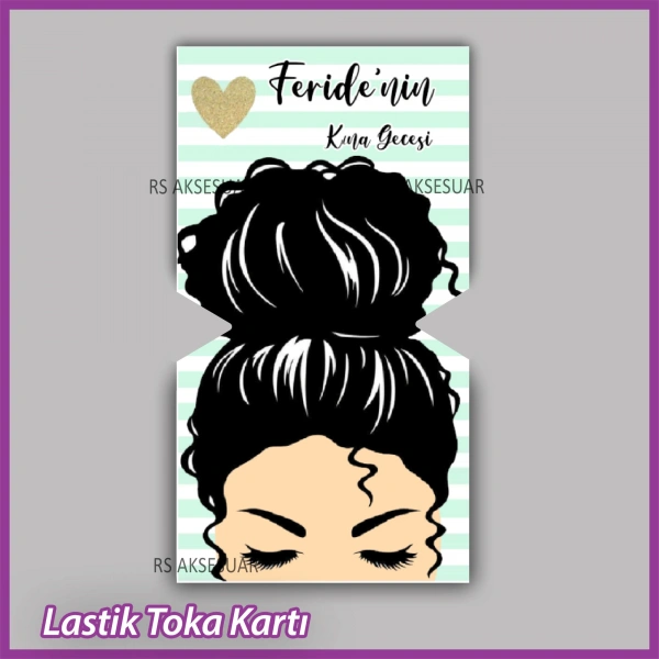 Lastik Toka Kartı -Nikah, Nişan, Kına Hatırası -TK36