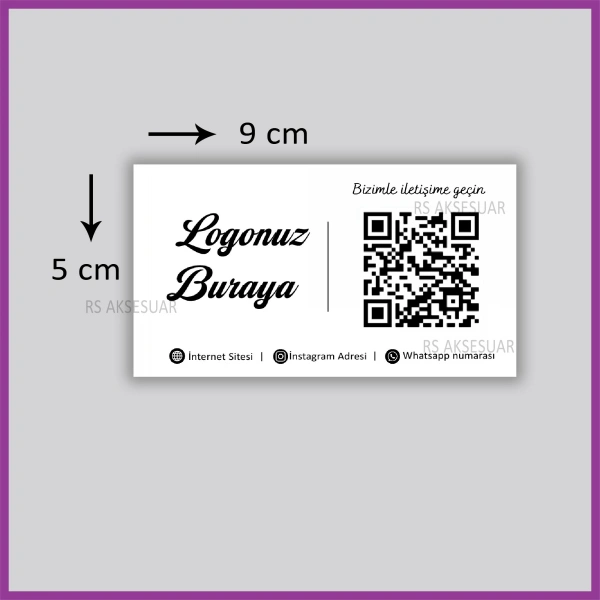 Logo ve Karekod Baskılı Kart - Kartvizit