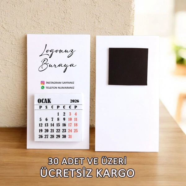 Magnetli Mini Buzdolabı Takvimi - 6286