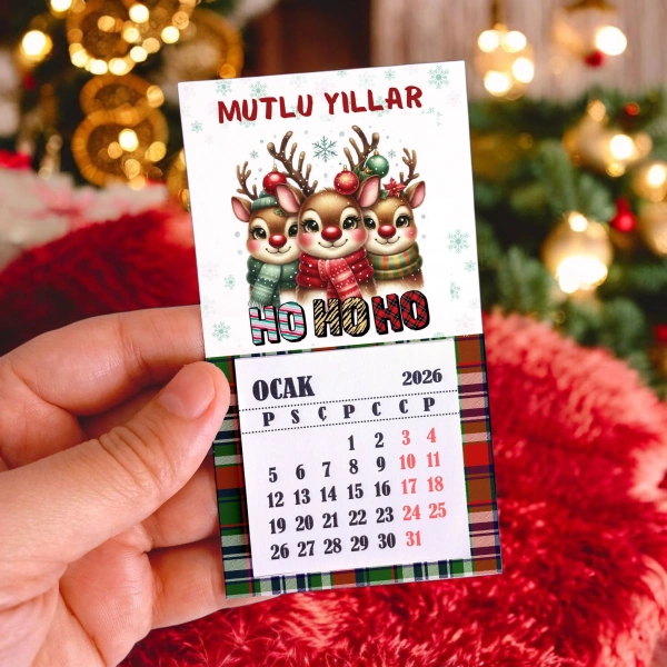 Magnetli Mini Takvim - Yılbaşı Hediyesi- YY6262