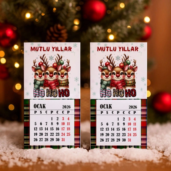 Magnetli Mini Takvim - Yılbaşı Hediyesi- YY6262
