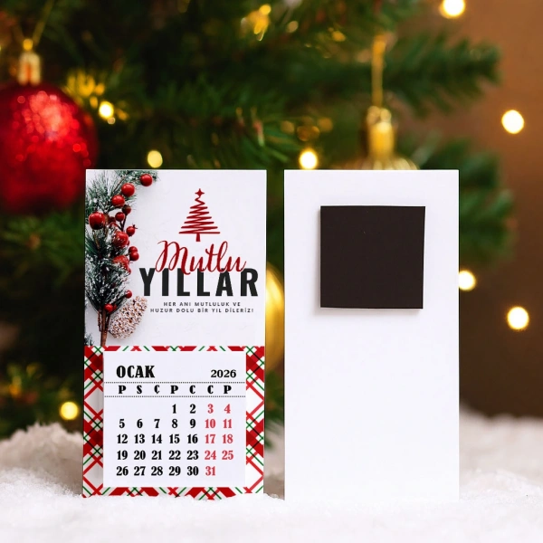 Magnetli Mini Takvim - Yılbaşı Hediyesi- YY6263