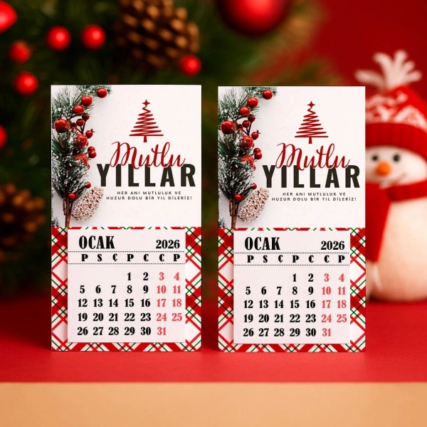 Magnetli Mini Takvim - Yılbaşı Hediyesi- YY6263