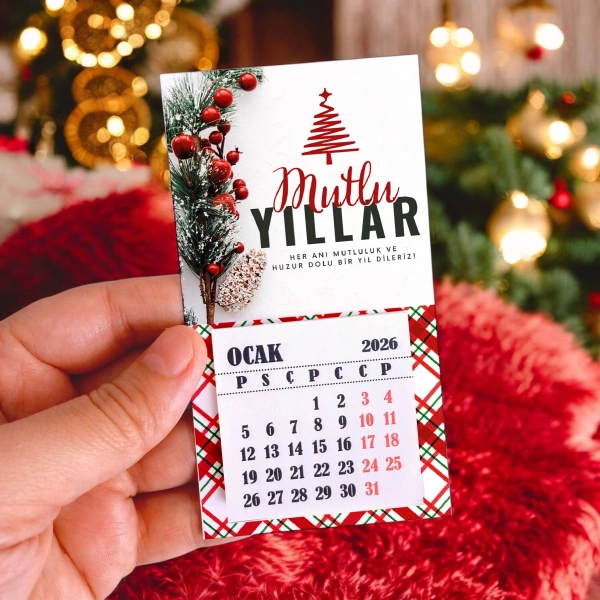 Magnetli Mini Takvim - Yılbaşı Hediyesi- YY6263