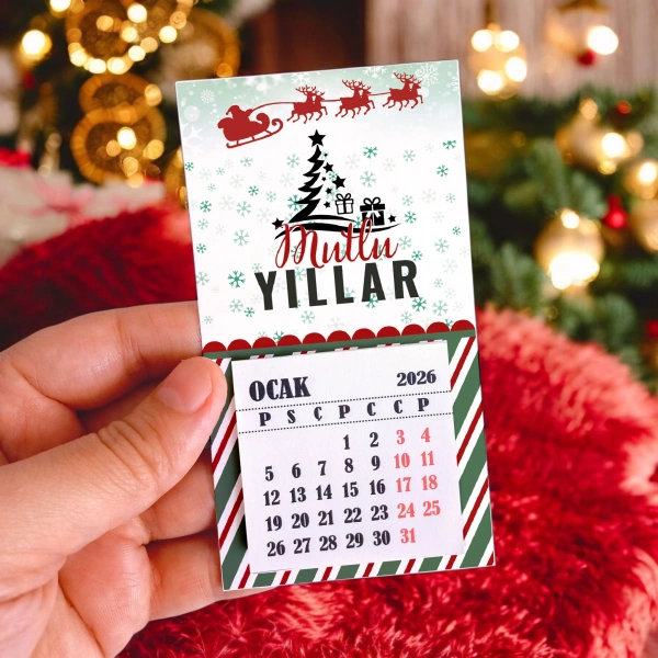 Magnetli Mini Takvim - Yılbaşı Hediyesi- YY6264