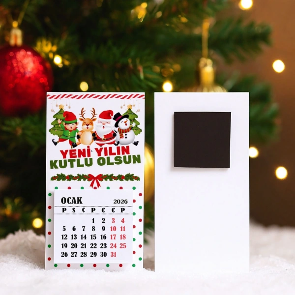 Magnetli Mini Takvim - Yılbaşı Hediyesi- YY6265