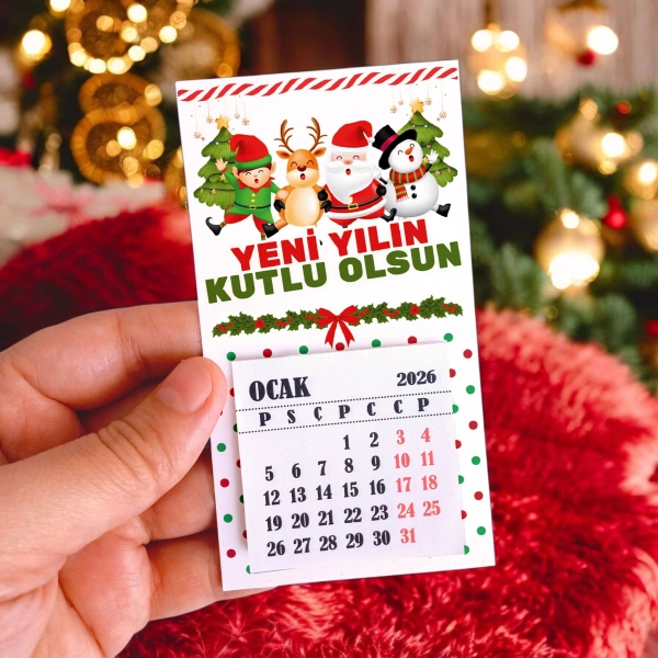 Magnetli Mini Takvim - Yılbaşı Hediyesi- YY6265